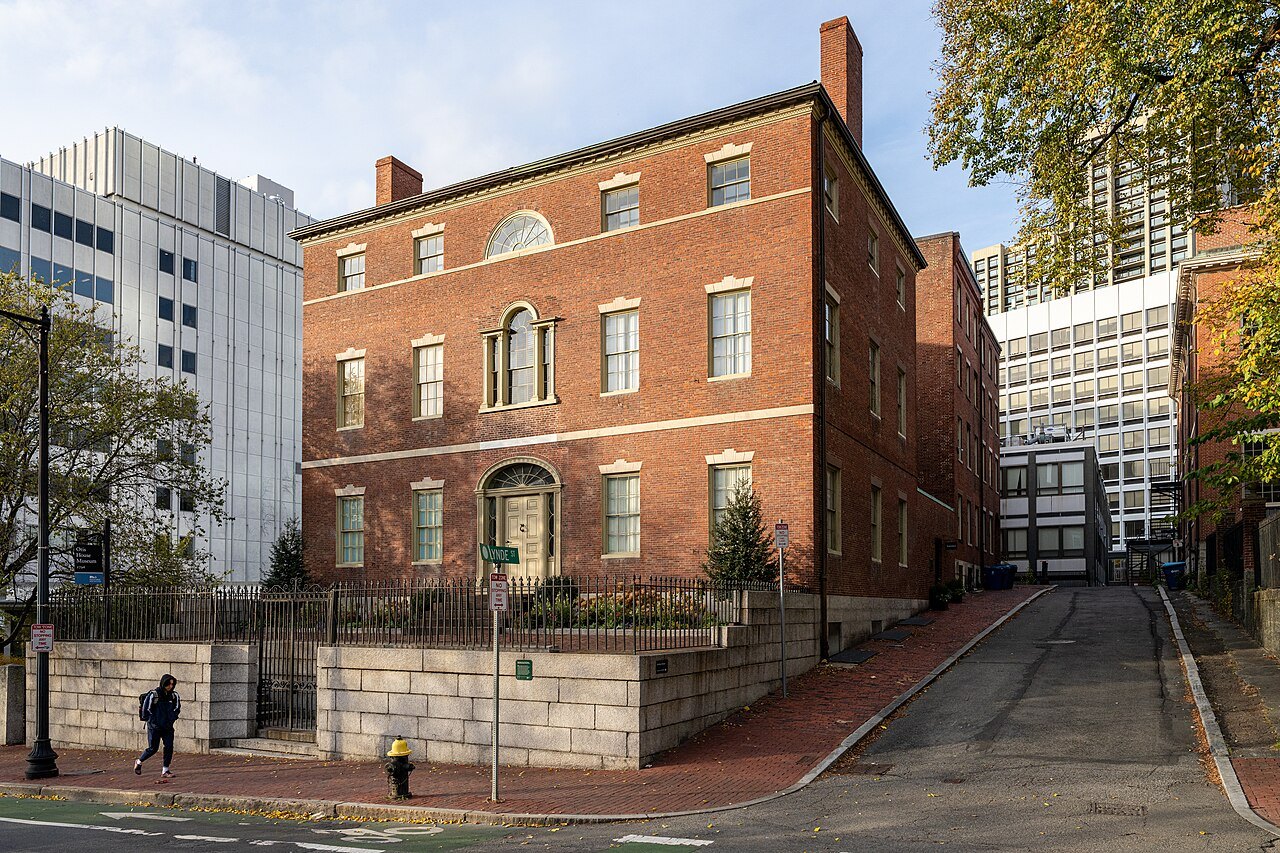 The Otis House, a brick Federal mansion on Cambridge Street at the foot of Beacon Hill