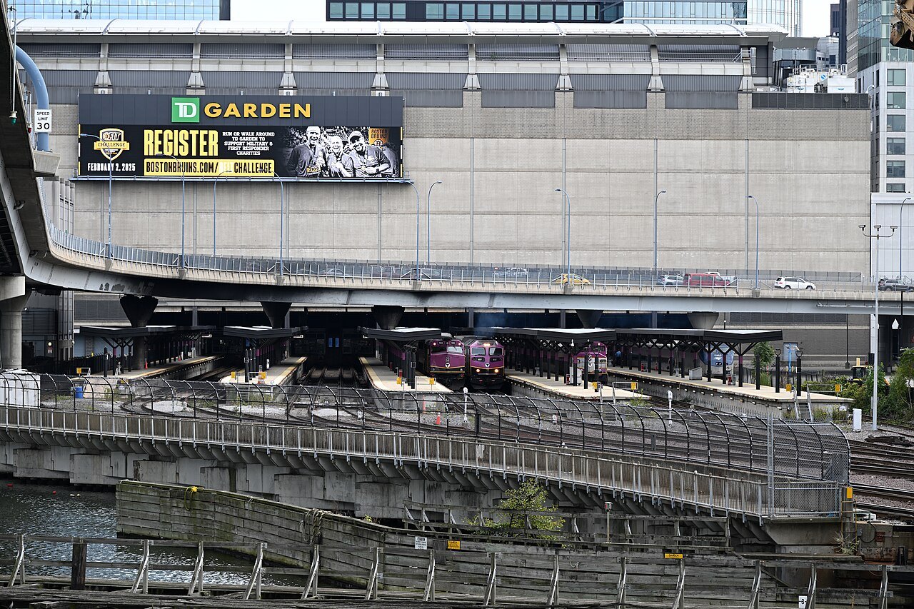North Station's tracks beneath the TD Garden arena