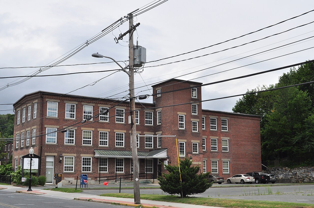 A brick mill building on a North Adams street