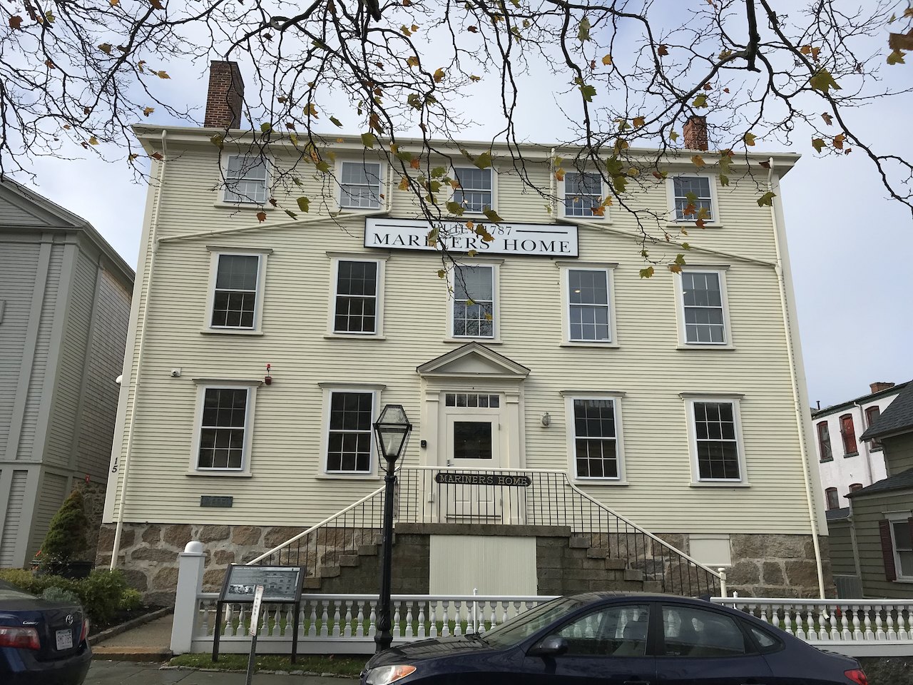 The Mariners' Home beside the Bethel on Johnny Cake Hill